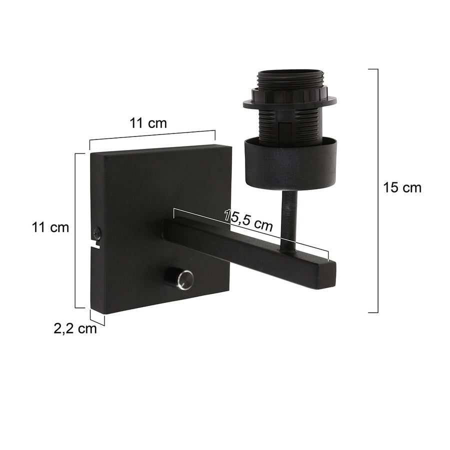 Wandlamp Stang 3085ZW Zwart