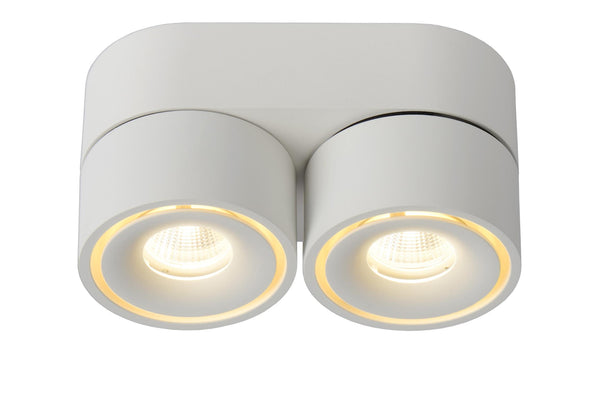Lucide YUMIKO dimbare LED-plafondspot Ø 7,8 cm, 2 × 10 W, wit