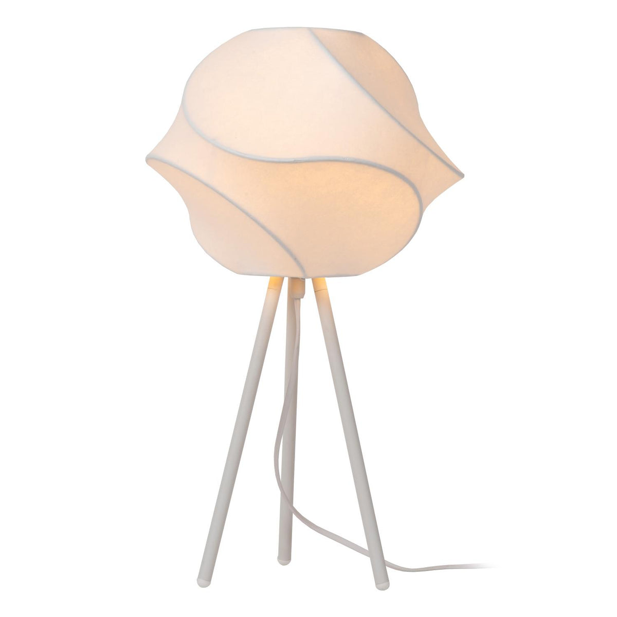 Lucide LA VAGUE tafellamp Ø 30 cm, E27, wit
