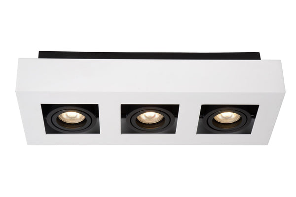 Lucide XIRAX dimbare LED-plafondspot 3 × GU10, 3 × 5 W, 2200–3000 K, wit