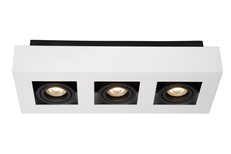 Lucide XIRAX dimbare LED-plafondspot 3 × GU10, 3 × 5 W, 2200–3000 K, wit
