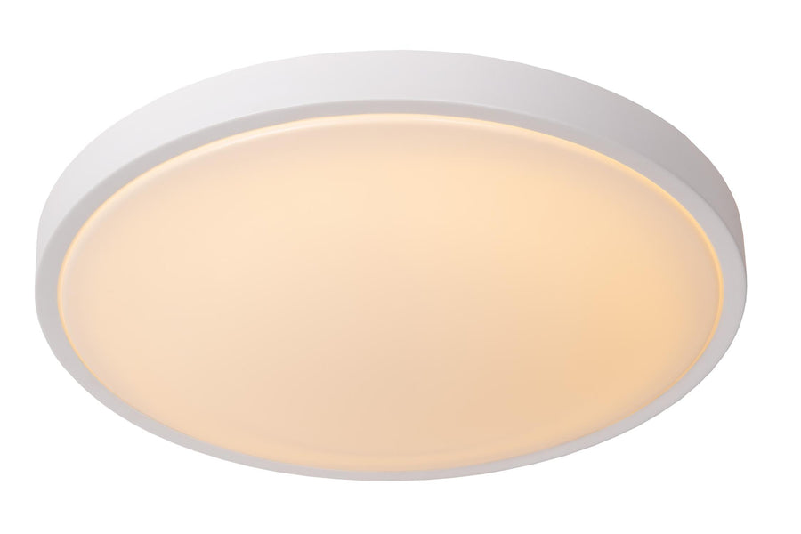Lucide DASHER LED-plafondlamp voor de badkamer met bewegingssensor Ø 41 cm, 24 W, IP44, wit