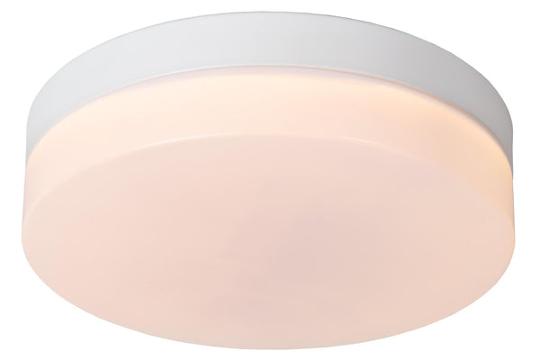 Lucide BISKIT LED-plafondlamp voor de badkamer met bewegingssensor Ø 23 cm, 12 W, IP44, wit