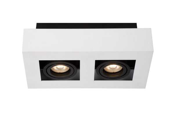 Lucide XIRAX dimbare LED-plafondspot 2 × GU10, 2 × 5 W, 2200–3000 K, wit