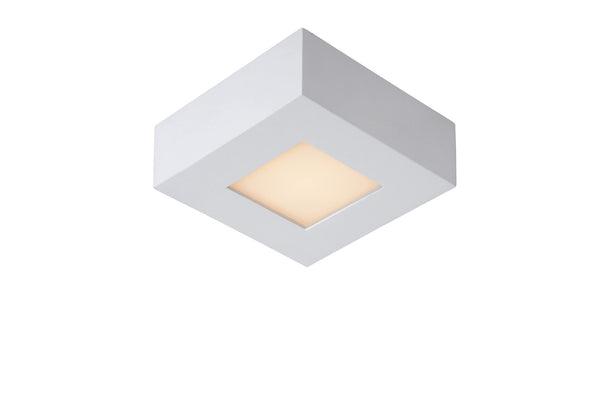 Lucide BRICE-LED dimbare LED-plafondlamp voor de badkamer 8 W, IP44, wit