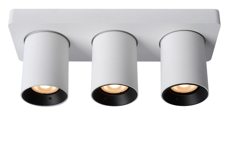 Lucide NIGEL dimbare LED-plafondspot 3 × GU10, 3 × 5 W, 2200–3000 K, wit