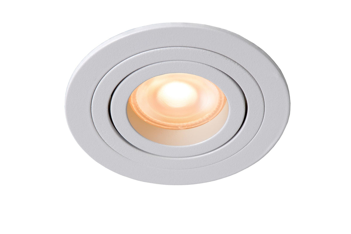 Lucide TUBE inbouwspot Ø 9,2 cm, GU10, wit
