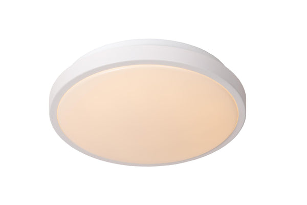 Lucide DASHER LED-plafondlamp voor de badkamer met bewegingssensor Ø 29,3 cm, 12 W, IP44, wit