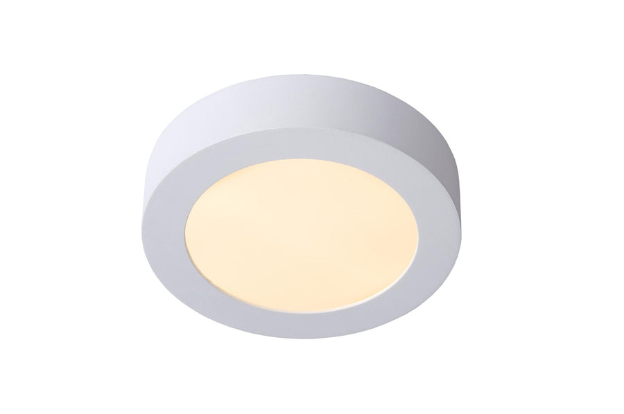 Lucide BRICE-LED dimbare LED-plafondlamp voor de badkamer Ø 18 cm, 12 W, IP44, wit