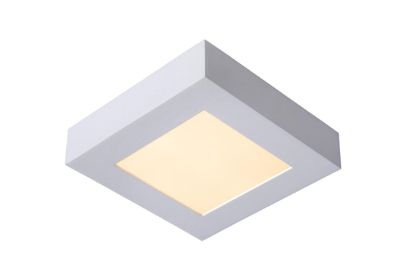 Lucide BRICE-LED dimbare LED-plafondlamp voor de badkamer 15 W, IP44, wit