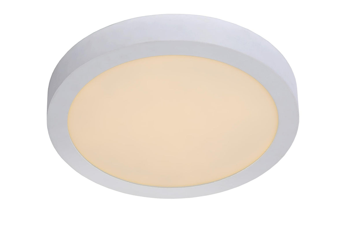 Lucide BRICE-LED dimbare LED-plafondlamp voor de badkamer Ø 30 cm, 30 W, IP44, wit