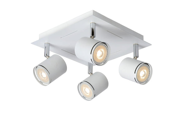 Lucide RILOU dimbare LED-plafondspot 4 × GU10, 4 × 5 W, wit