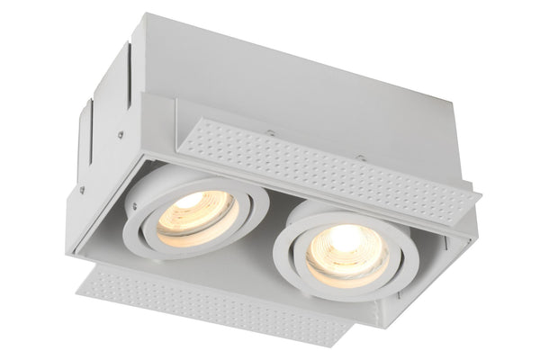 Lucide TRIMLESS inbouwspot 2 × GU10, wit