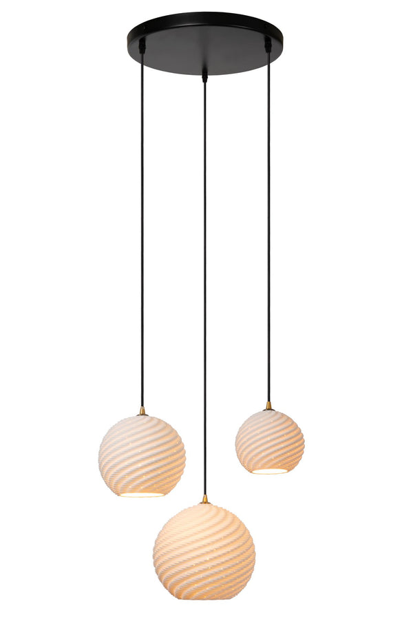 Lucide BINA hanglamp Ø 40 cm, 3 × E27, wit