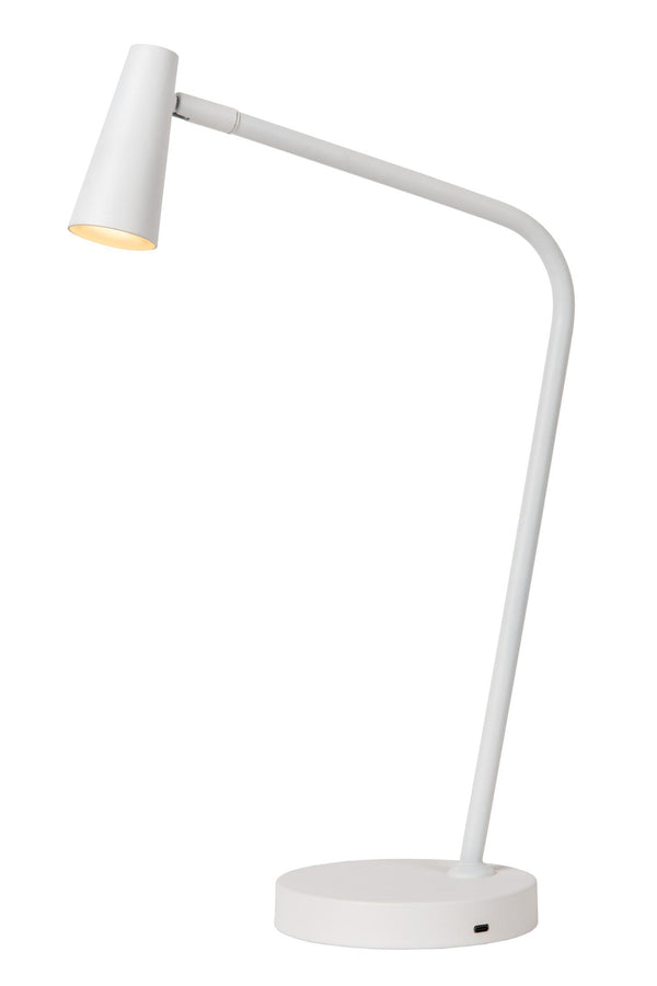 Lucide STIRLING oplaadbare LED-bureaulamp met 3 dimstanden, 3 W, wit