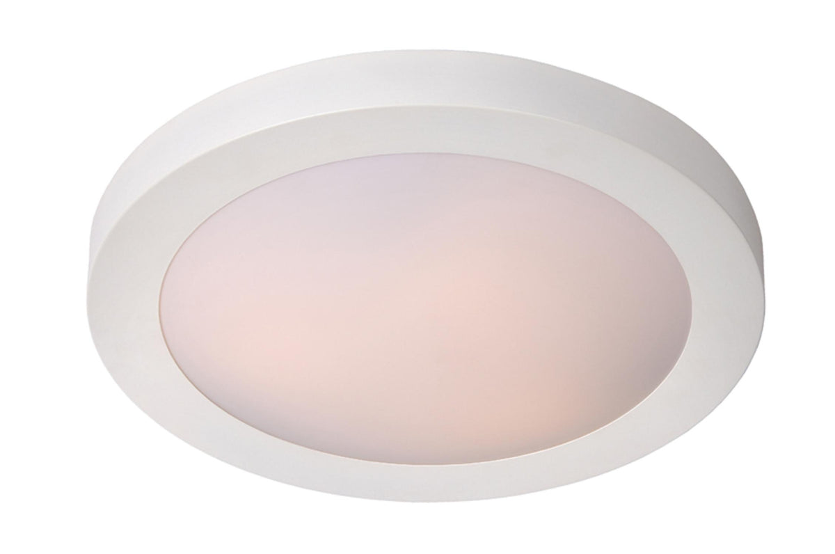 Lucide FRESH plafondlamp voor de badkamer Ø 27 cm, E27, IP44, wit