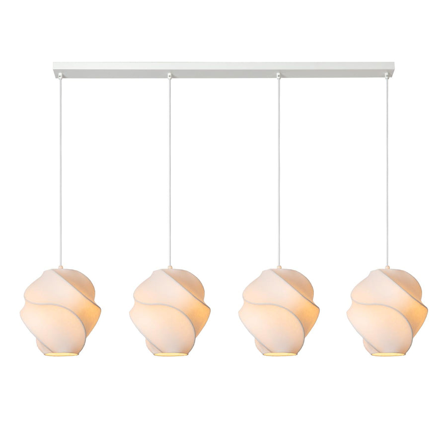 Lucide LA VAGUE hanglamp 4 × E27, wit