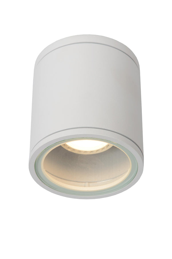 Lucide AVEN plafondspot voor de badkamer Ø 9 cm, GU10, IP65, wit