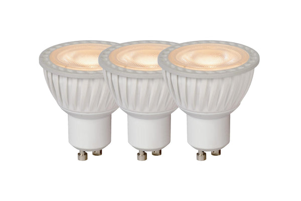 Lucide MR16 dimbare LED-lamp GU10 Ø 5 cm, 3 × 5 W, 3000 K, wit