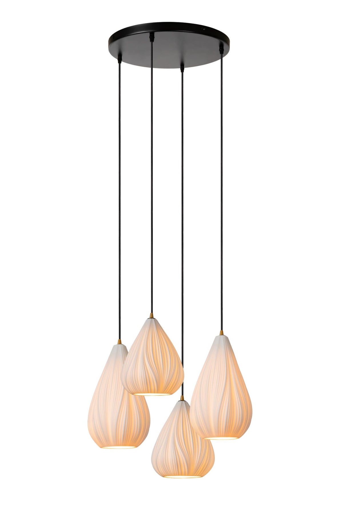 Lucide CINZIA hanglamp Ø 55,5 cm, 4 × E27, wit
