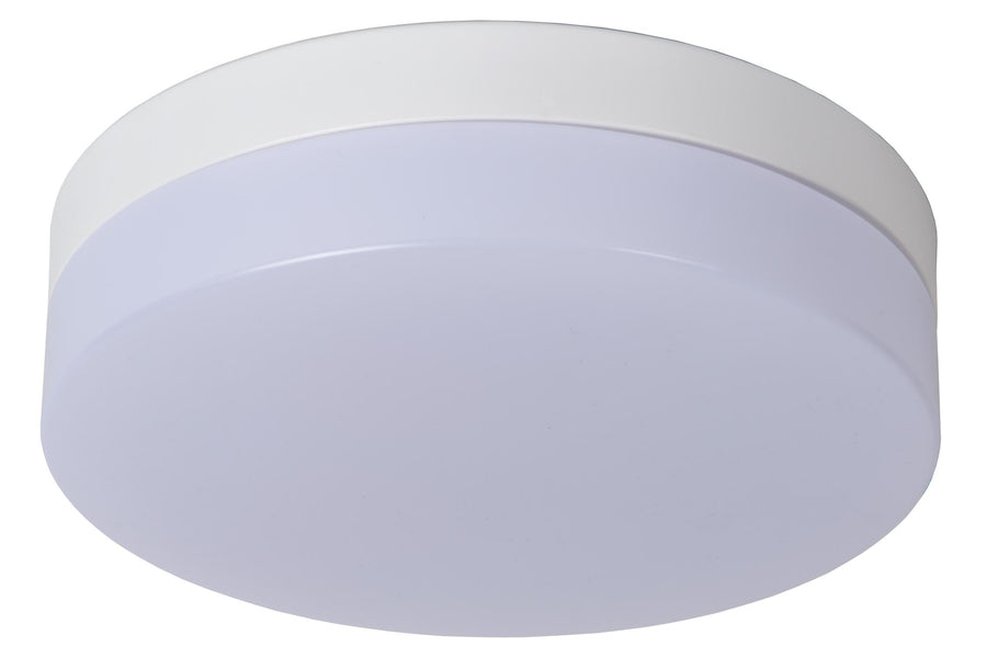 Lucide BISKIT LED-plafondlamp voor de badkamer met bewegingssensor Ø 23 cm, 12 W, IP44, wit