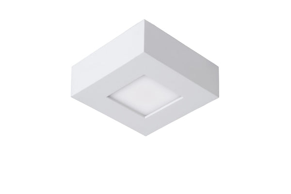 Lucide BRICE-LED dimbare LED-plafondlamp voor de badkamer 8 W, IP44, wit