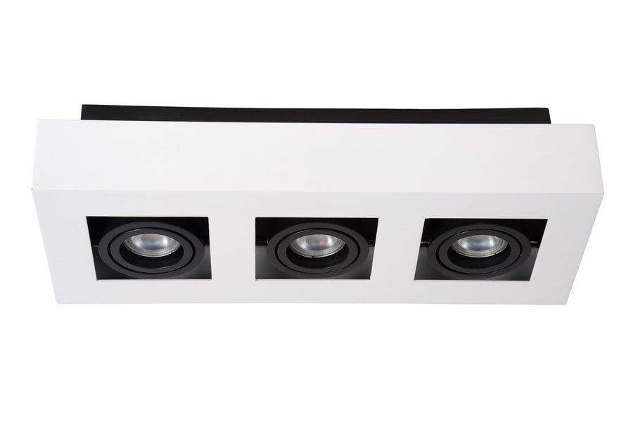 Lucide XIRAX dimbare LED-plafondspot 3 × GU10, 3 × 5 W, 2200–3000 K, wit
