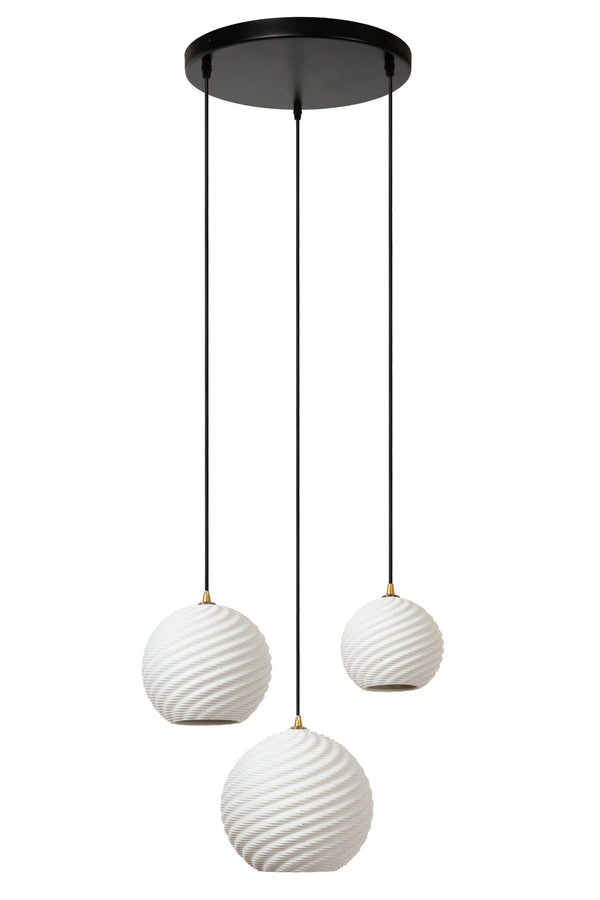 Lucide BINA hanglamp Ø 40 cm, 3 × E27, wit