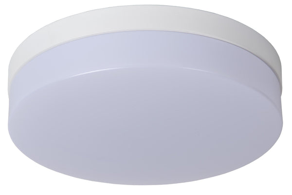 Lucide BISKIT LED-plafondlamp voor de badkamer met bewegingssensor Ø 28 cm, 18 W, IP44, wit