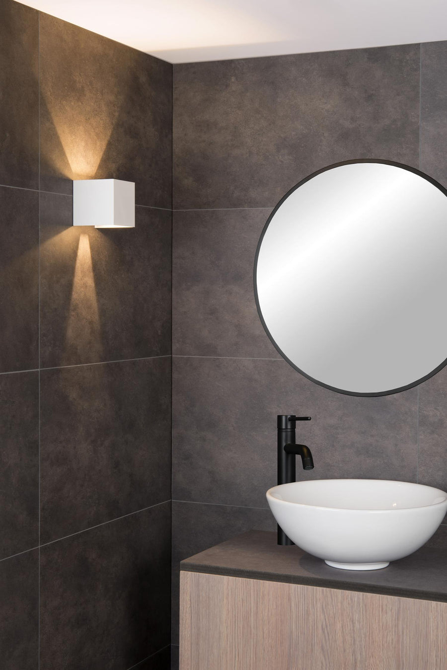 Lucide AXI LED-wandspot voor de badkamer 2 × 3,5 W, IP54, wit