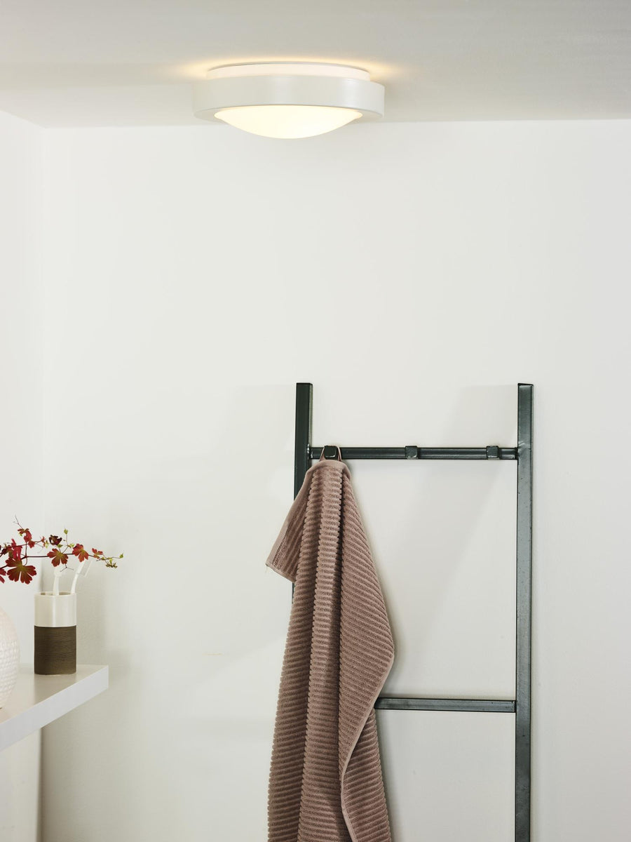 Lucide FRESH plafondlamp voor de badkamer Ø 27 cm, E27, IP44, wit