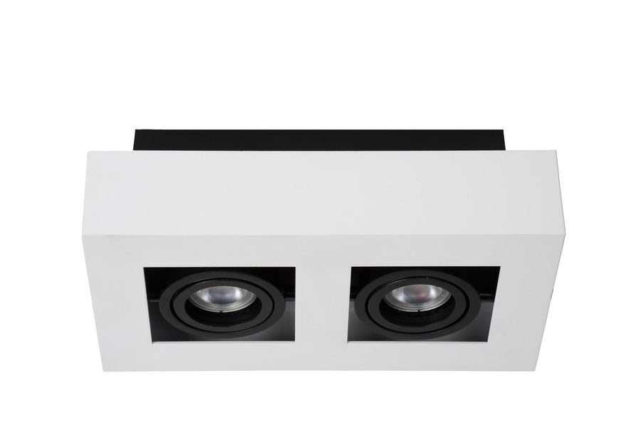 Lucide XIRAX dimbare LED-plafondspot 2 × GU10, 2 × 5 W, 2200–3000 K, wit