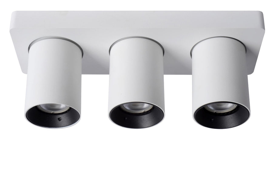 Lucide NIGEL dimbare LED-plafondspot 3 × GU10, 3 × 5 W, 2200–3000 K, wit