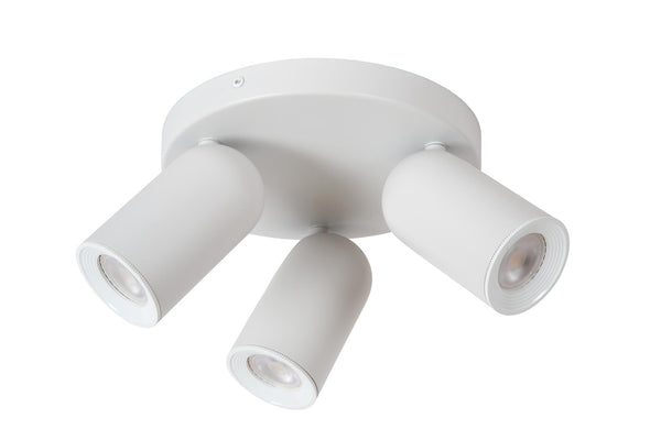 Lucide PUNCH plafondspot Ø 21 cm, 3 × GU10, wit