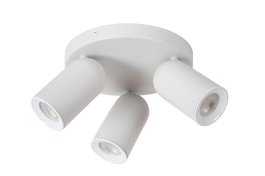 Lucide PUNCH plafondspot Ø 21 cm, 3 × GU10, wit