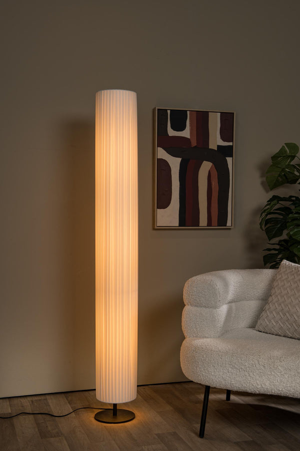 Lucide FOLD vloerlamp Ø 20 cm, 3 × E27, wit