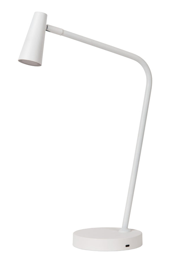 Lucide STIRLING oplaadbare LED-bureaulamp met 3 dimstanden, 3 W, wit