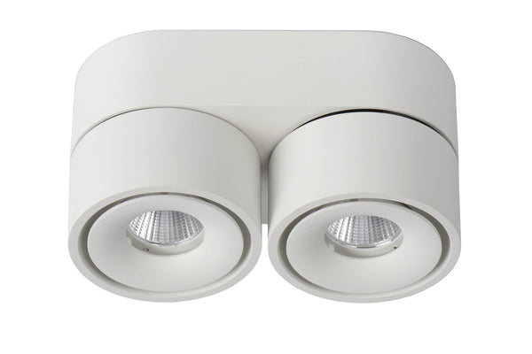 Lucide YUMIKO dimbare LED-plafondspot Ø 7,8 cm, 2 × 10 W, wit