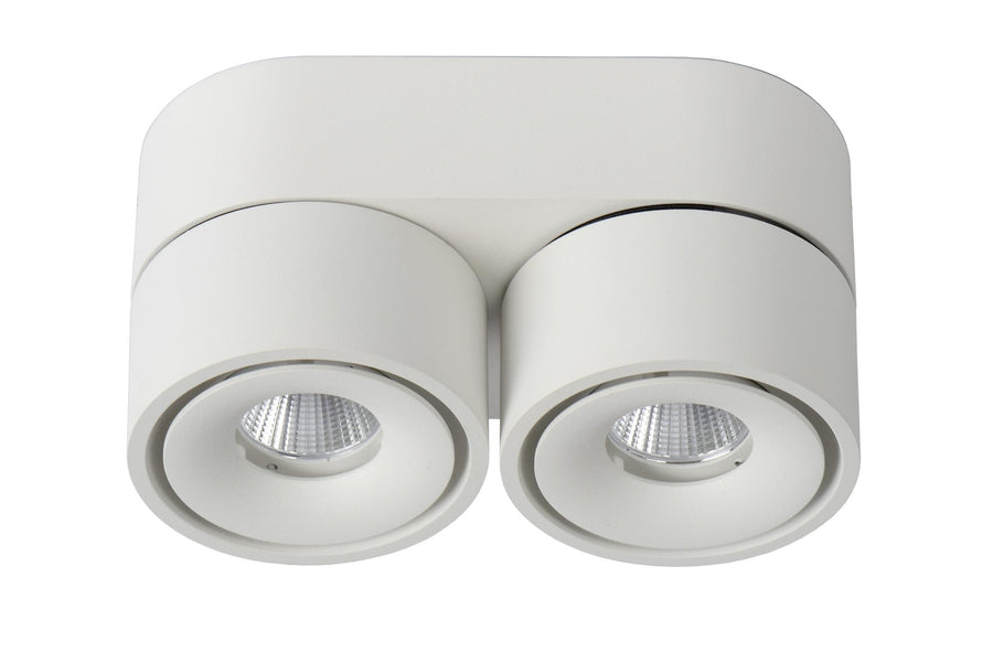 Lucide YUMIKO dimbare LED-plafondspot Ø 7,8 cm, 2 × 10 W, wit