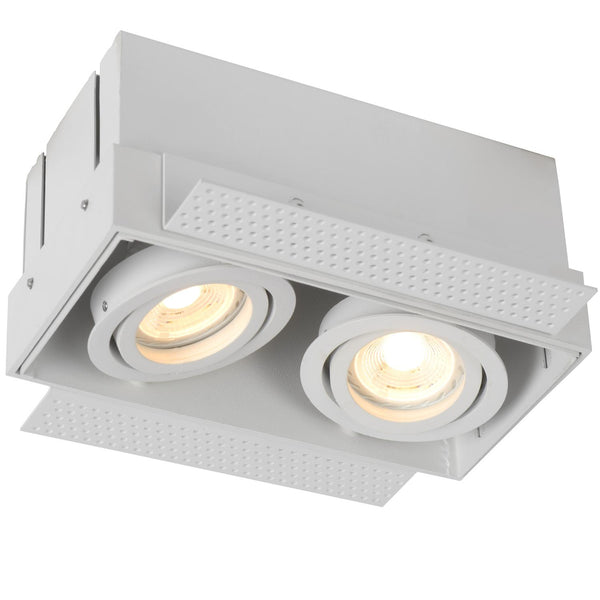 Lucide TRIMLESS inbouwspot 2 × GU10, wit
