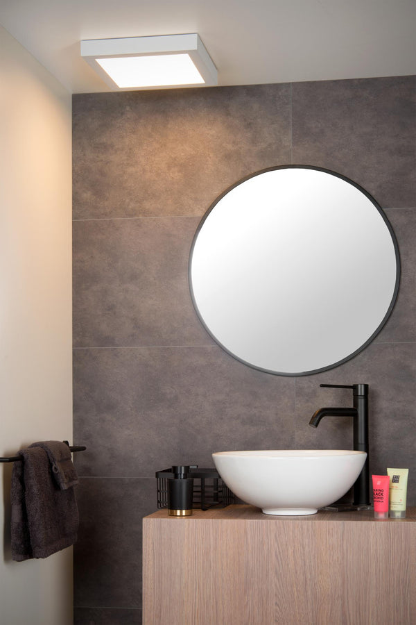 Lucide BRICE-LED dimbare LED-plafondlamp voor de badkamer 30 W, IP44, wit