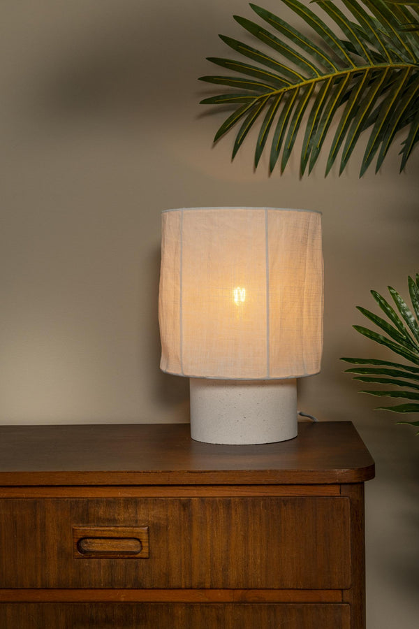Lucide TISSAJA tafellamp Ø 20 cm, E14, wit