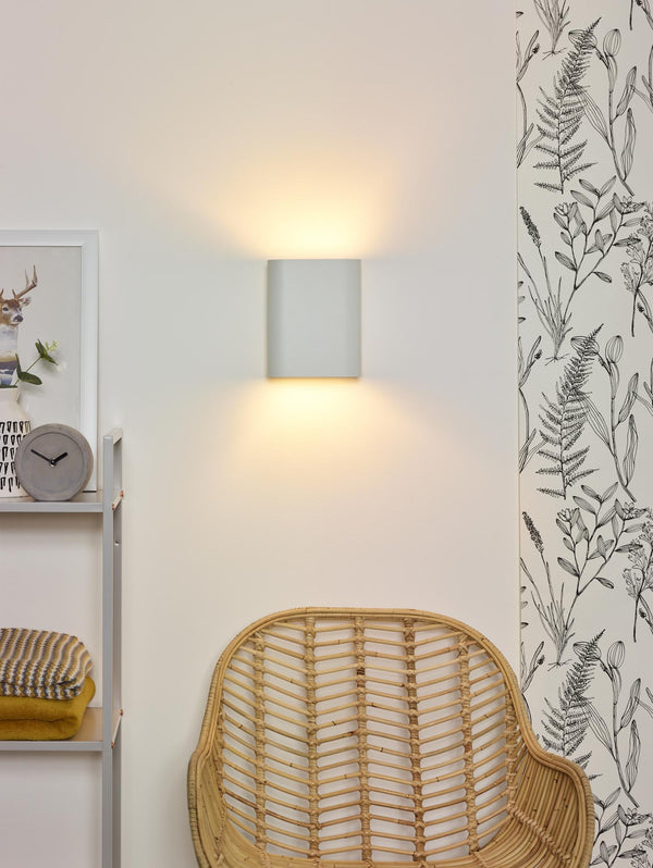 Lucide OVALIS wandlamp 2 × E14, wit