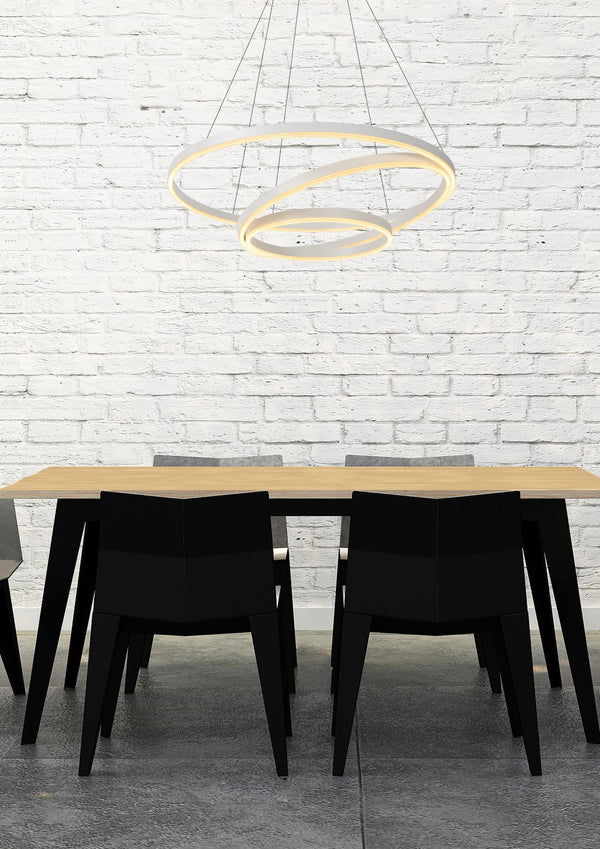 Lucide TRINITI dimbare LED-hanglamp Ø 80 cm, wit