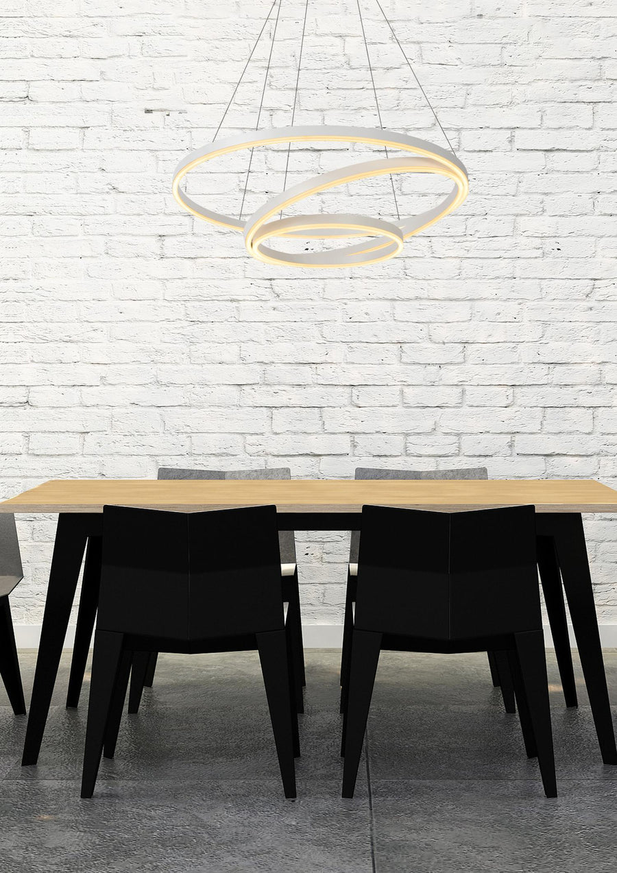 Lucide TRINITI dimbare LED-hanglamp Ø 80 cm, wit