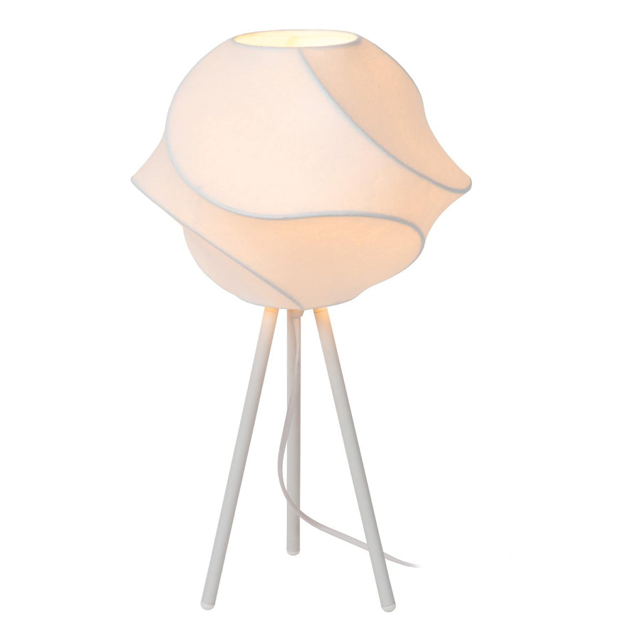 Lucide LA VAGUE tafellamp Ø 30 cm, E27, wit