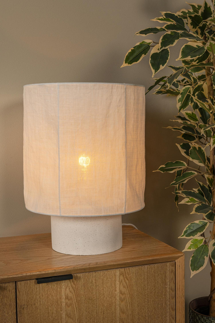 Lucide TISSAJA tafellamp Ø 30 cm, E27, wit