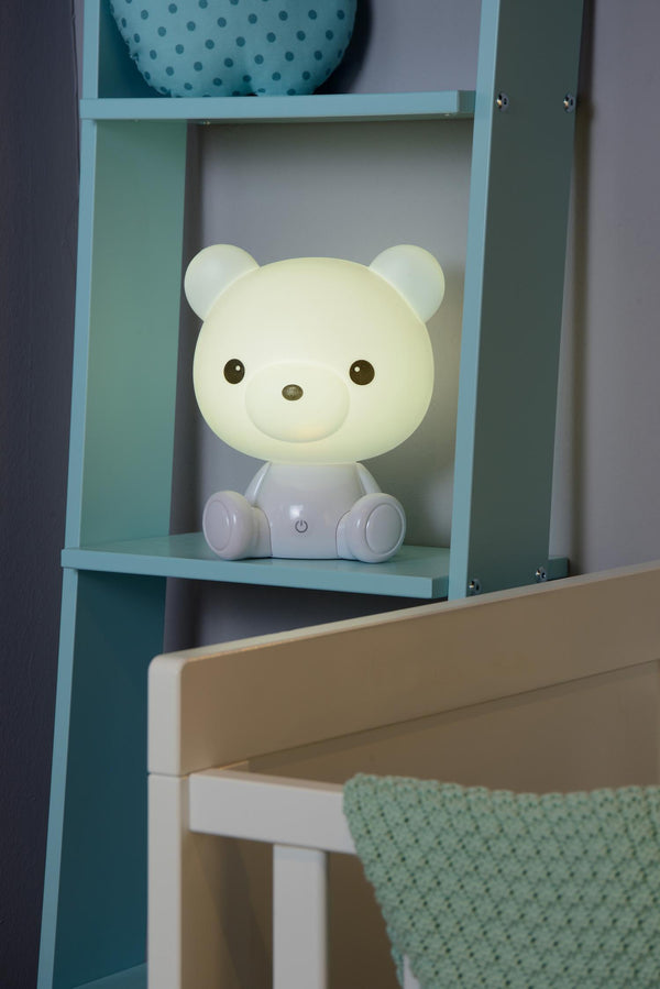Lucide DODO BEAR LED-nachtlampje voor kinderen met 3 dimstanden, 3 W, wit