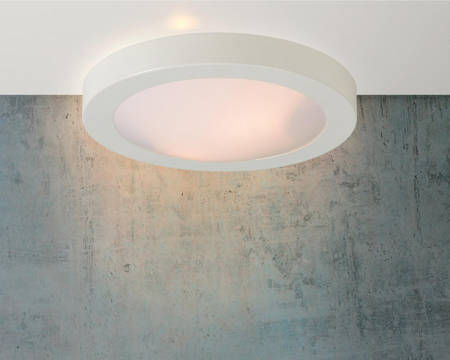 Lucide FRESH plafondlamp voor de badkamer Ø 35 cm, 2 × E27, IP44, wit