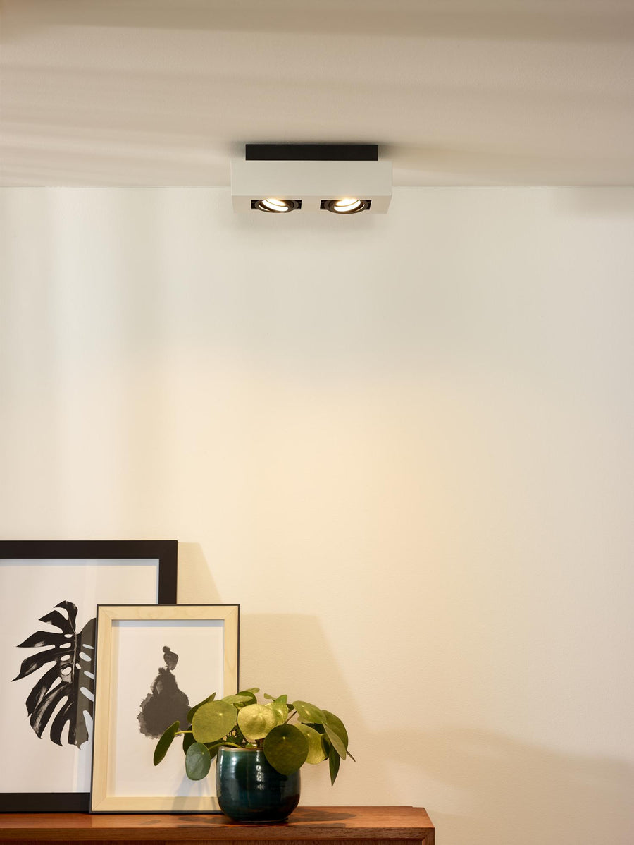 Lucide XIRAX dimbare LED-plafondspot 2 × GU10, 2 × 5 W, 2200–3000 K, wit